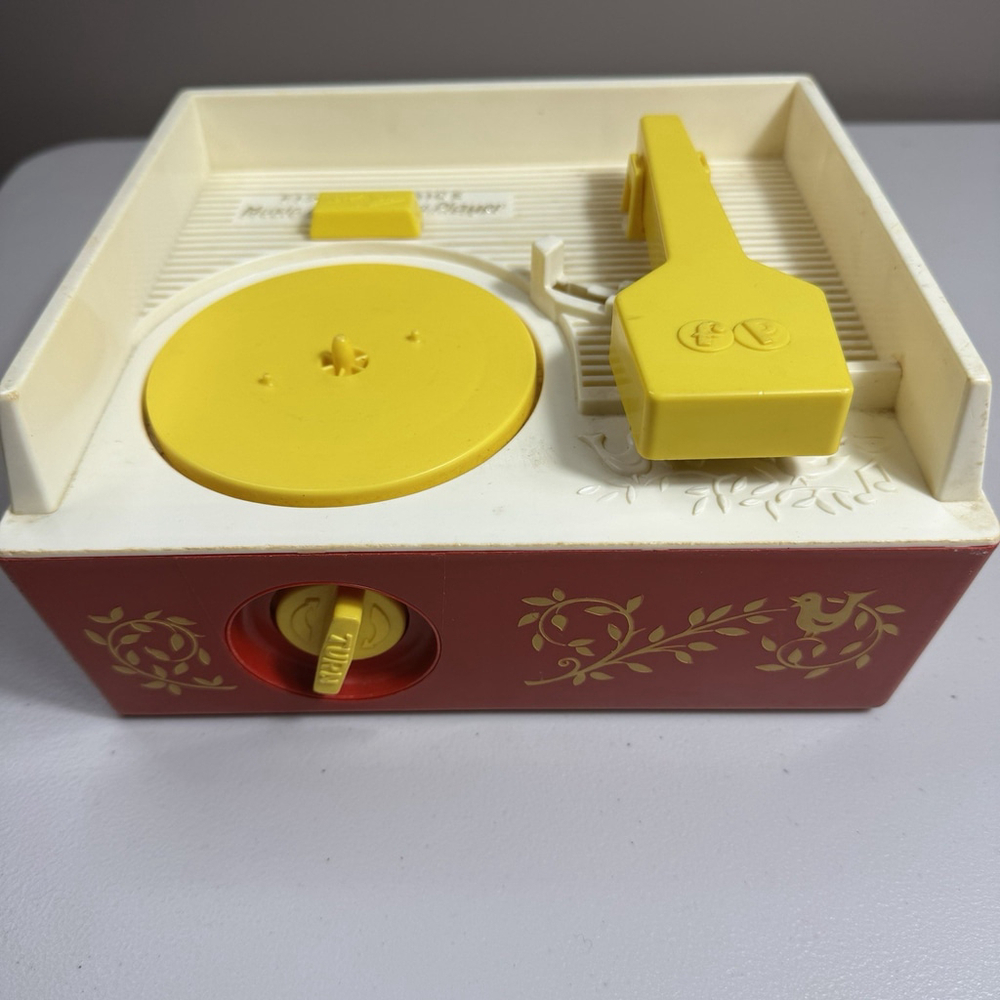 Vintage Toy Fisher-Price 1971 Record Player Music Box with 4 Discs - Picture 3 of 8